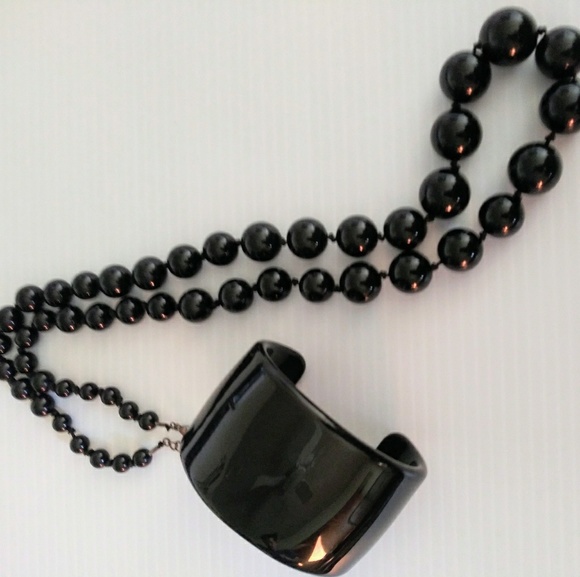 Vintage Black Unico Necklace & Bracelet - Picture 2 of 8